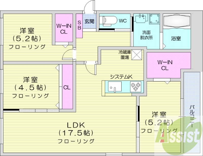 4階の間取り図