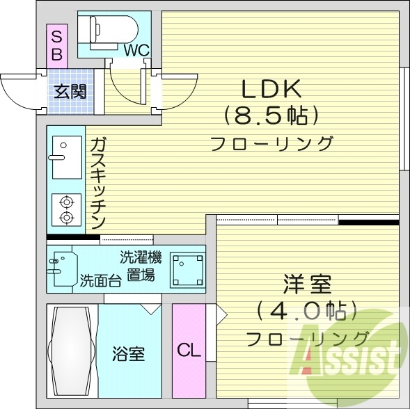 4階の間取り図