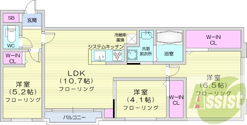 3階の間取り図