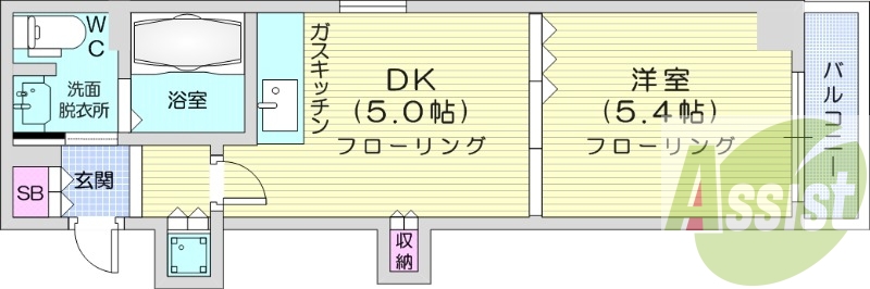 1LDK、ネット無料、シャンプードレッサー、ＴＶモニターホン