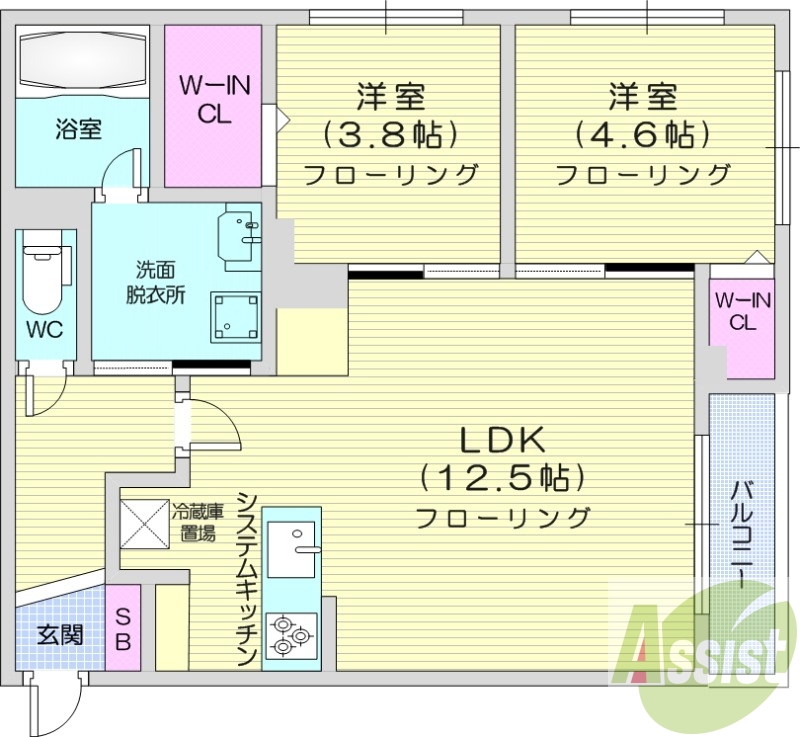2階の間取り図