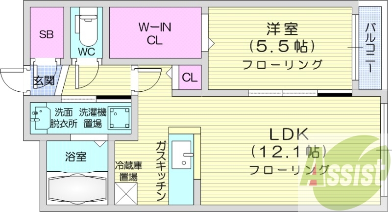 4階の間取り図