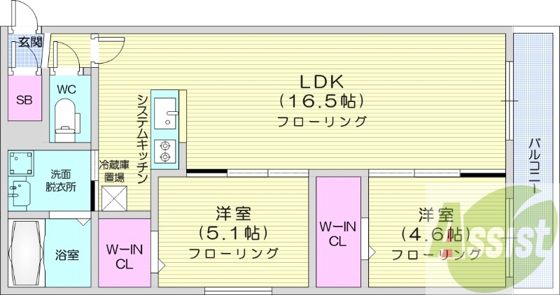 4階の間取り図