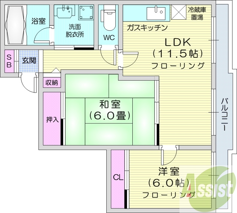 4階の間取り図