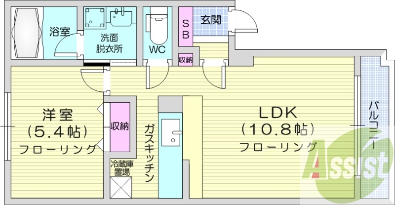 1LDK、トランクルーム、ロードヒーティング