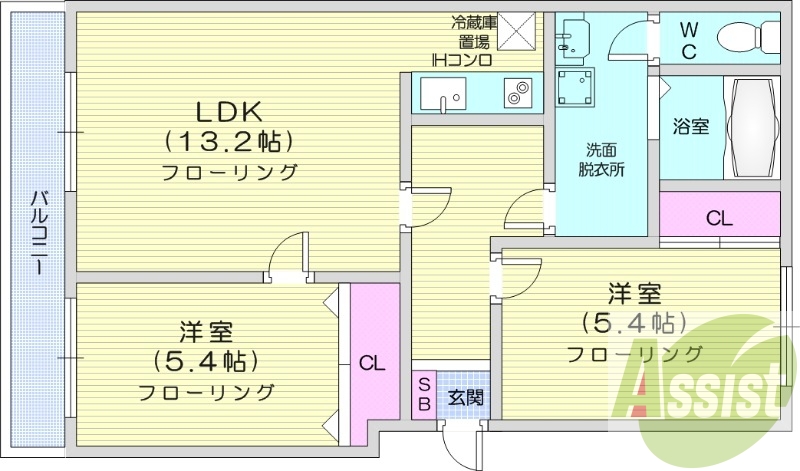 2LDK、灯油ボイラー、灯油暖房、IHコンロ