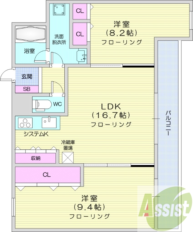 ２LDK、オートロック、エアコン、追い焚き、システムキッチン