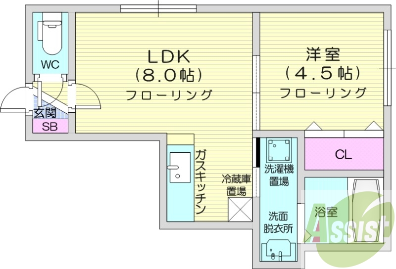 1LDK、灯油暖房、浴室乾燥、ロードヒーティング