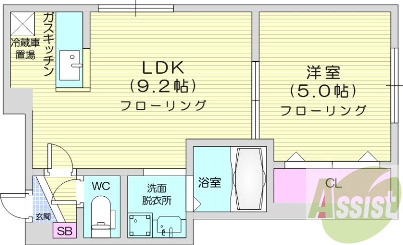 1LDK、ネット無料、ペット相談可、エアコン