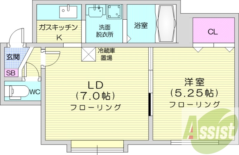 1LDK、ペット相談、ネット無料、独立洗面台