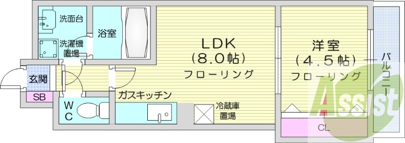 1LDK、エアコン、灯油暖房、ネット使用料不要