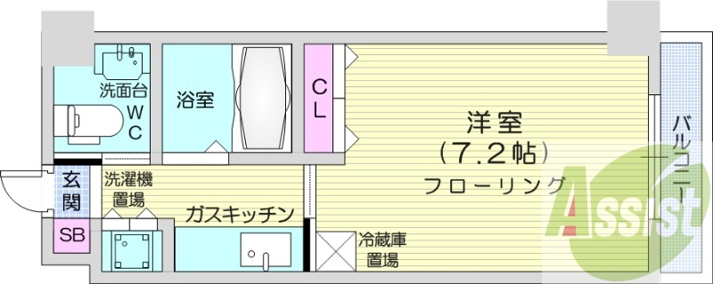 1LDK、ネット無料、シャンプードレッサー、ＴＶモニターホン