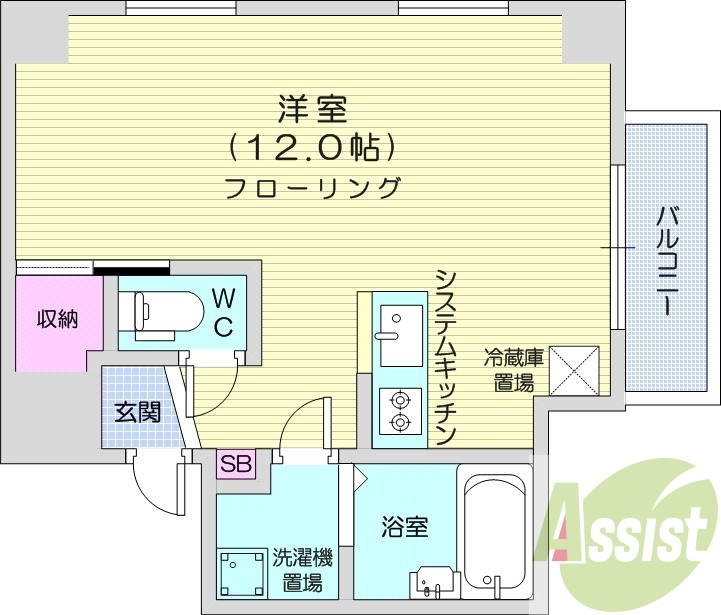 4階の間取り図