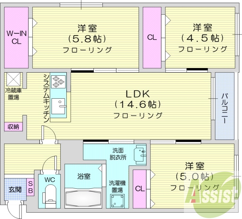 3階の間取り図