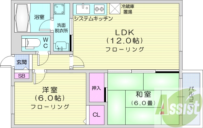 4階の間取り図