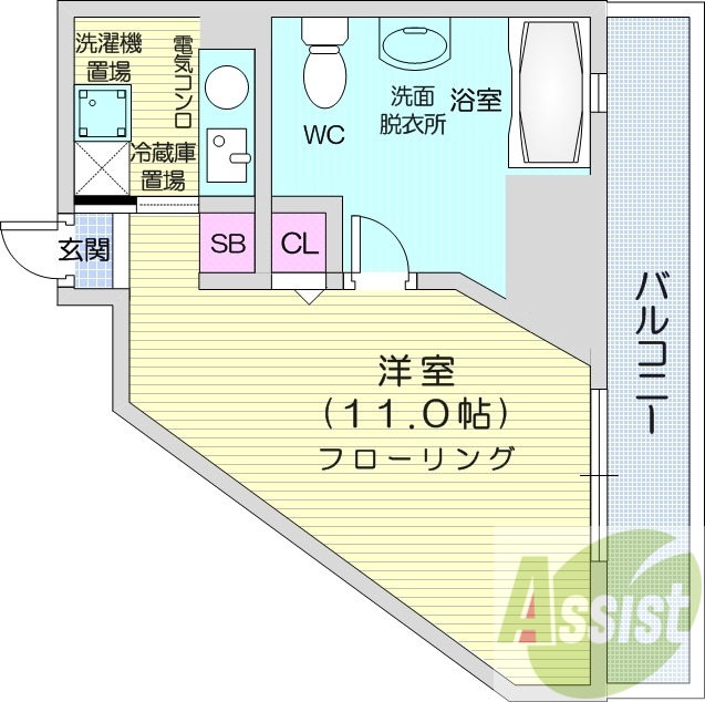1K、クローゼット、灯油給湯・灯油暖房、シューズボックス