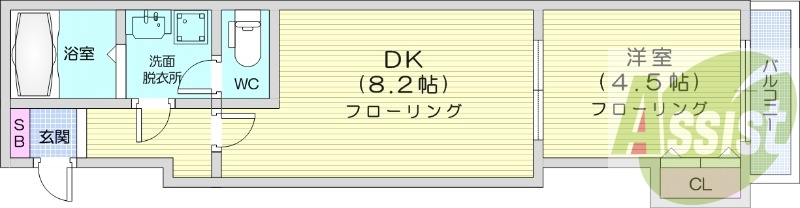 1LDK、エアコン、灯油暖房、ネット使用料不要