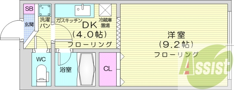 1K、角部屋、ネット使用料無料、カメラ付きインターホン
