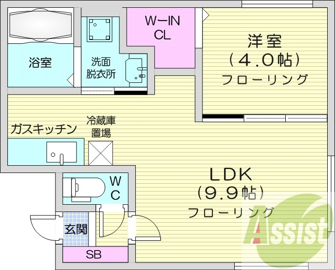 1LDK、ネット無料、エアコン、シャンプードレッサー