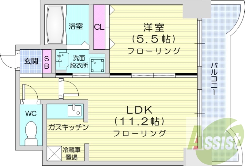 1LDK、オートロック、防犯カメラ、エアコン、宅配ボックス
