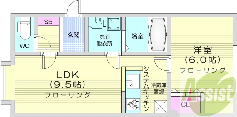 1LDK、ペット対応、エアコン、灯油暖房