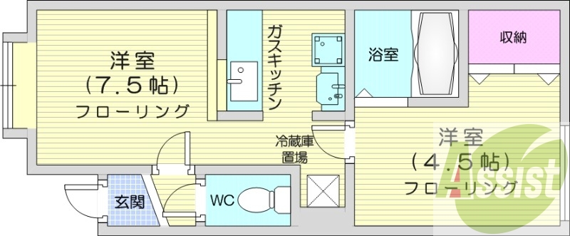 2階の間取り図
