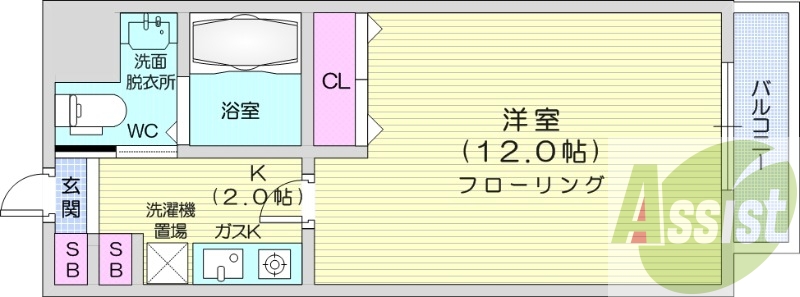 1*、独立洗面台、オートロック、風呂・トイレ別