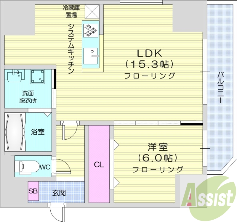 1LDK、都市ガス、ペット可、エアコン、追い焚き、
