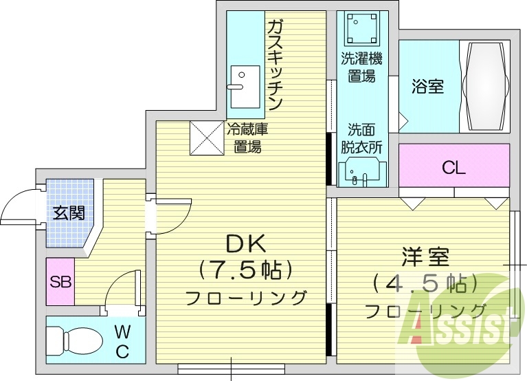 1DK、灯油暖房、ネット使用料不要、シャワートイレ