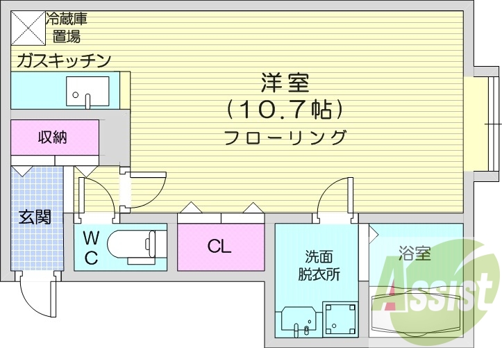 1K、インターネット無料、灯油暖房、モニターホン