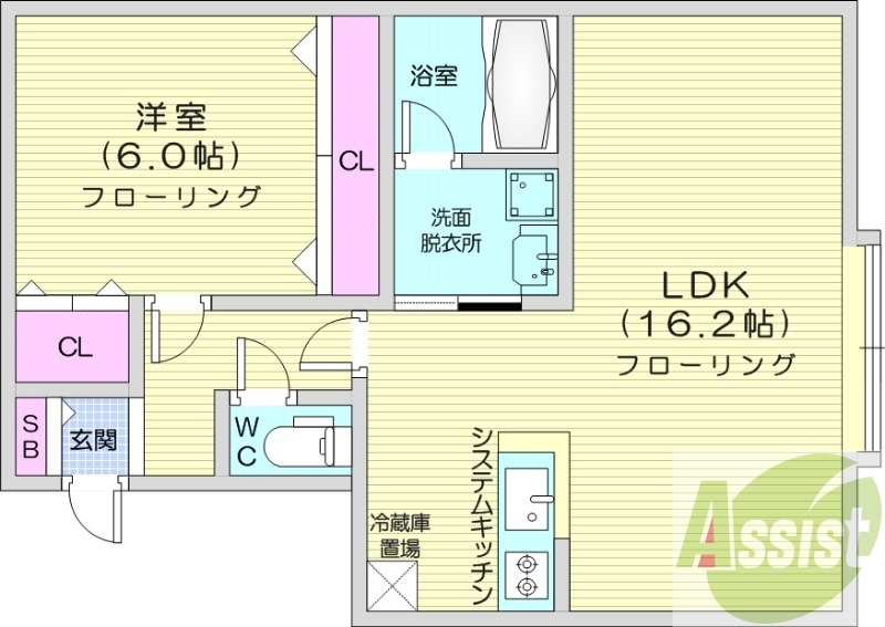 1LDK、灯油暖房、モニターホン、独立洗面台