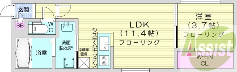 1ＬＤＫ、エアコン、ネット無料、システムキッチン