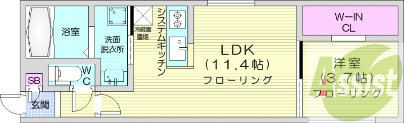 1ＬＤＫ、エアコン、ネット無料、システムキッチン