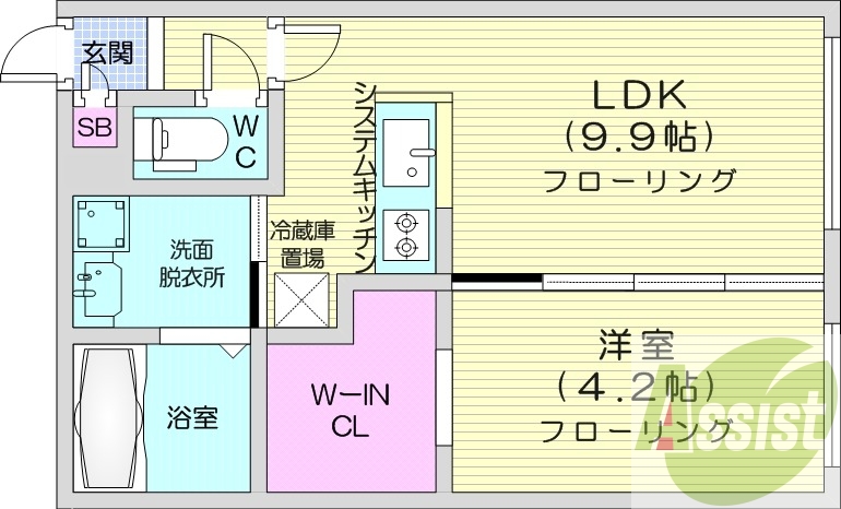 1ＬＤＫ、エアコン、ネット無料、システムキッチン
