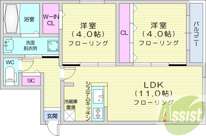 2ＬＤＫ、エアコン、ネット無料、ペット可