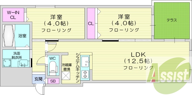 2ＬＤＫ、エアコン、ネット無料、ペット可