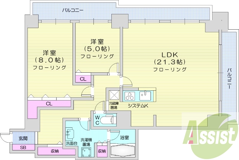 3LDK、ペット可、システムキッチン、食洗器、都市ガス