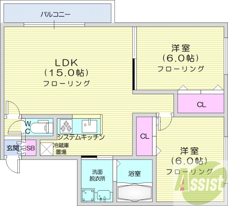 4階の間取り図