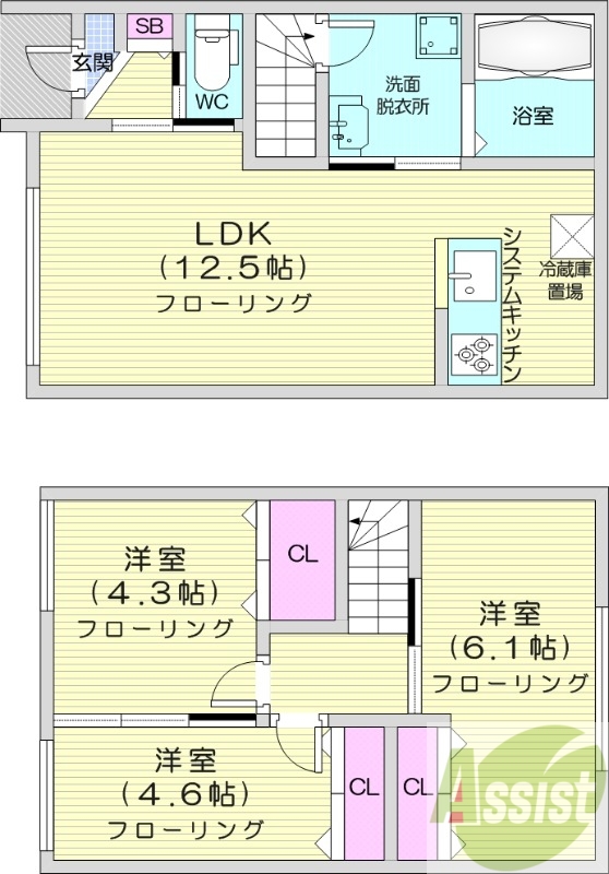 3LDK、エコジョーズ、システムキッチン、エアコン