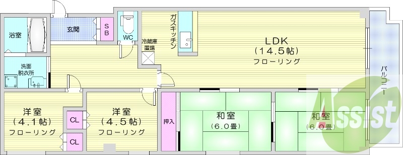 2階の間取り図