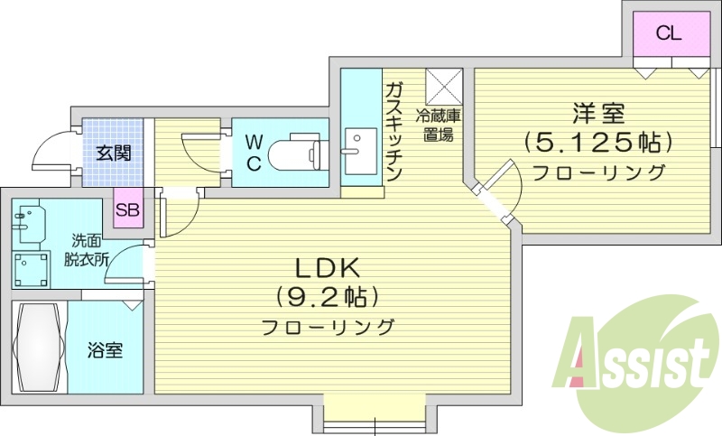 1LDK、エアコン、灯油暖房、角部屋、モニターホン