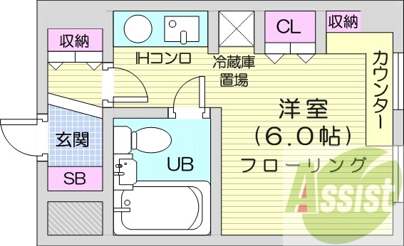 6階の間取り図
