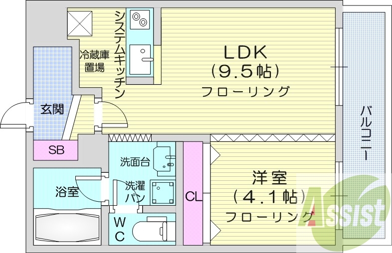 1階の間取り図