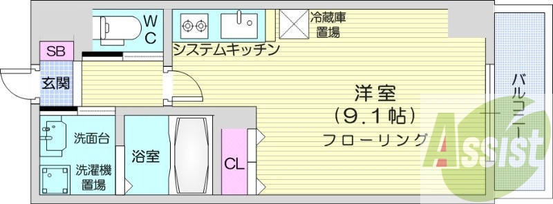 １LDK、インターネット無料、都市ガス、ペット可