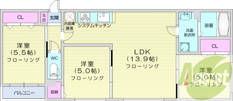 3階の間取り図