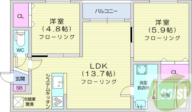 4階の間取り図