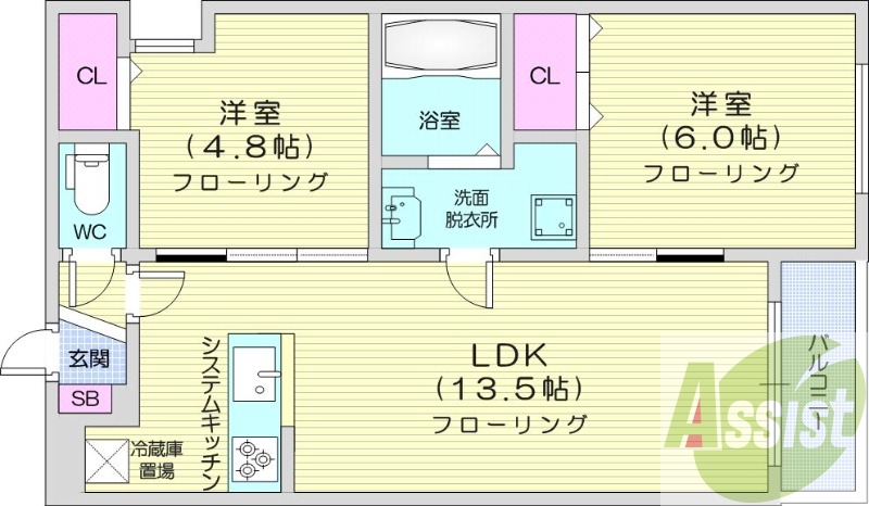 4階の間取り図