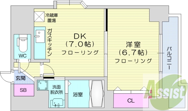 1DK、オートロック、防犯カメラ、エアコン、宅配ボックス