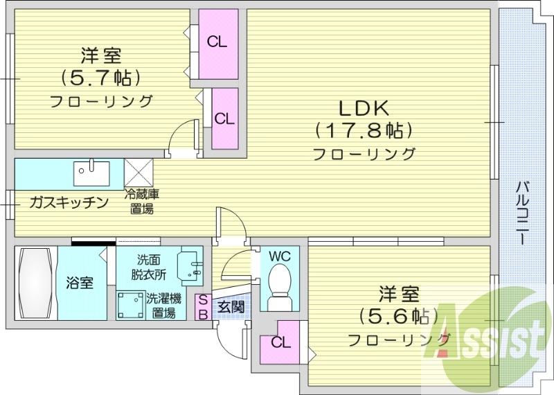 1階の間取り図