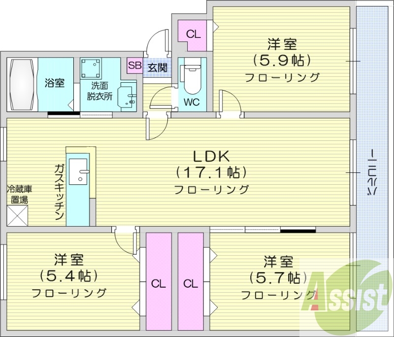 4階の間取り図